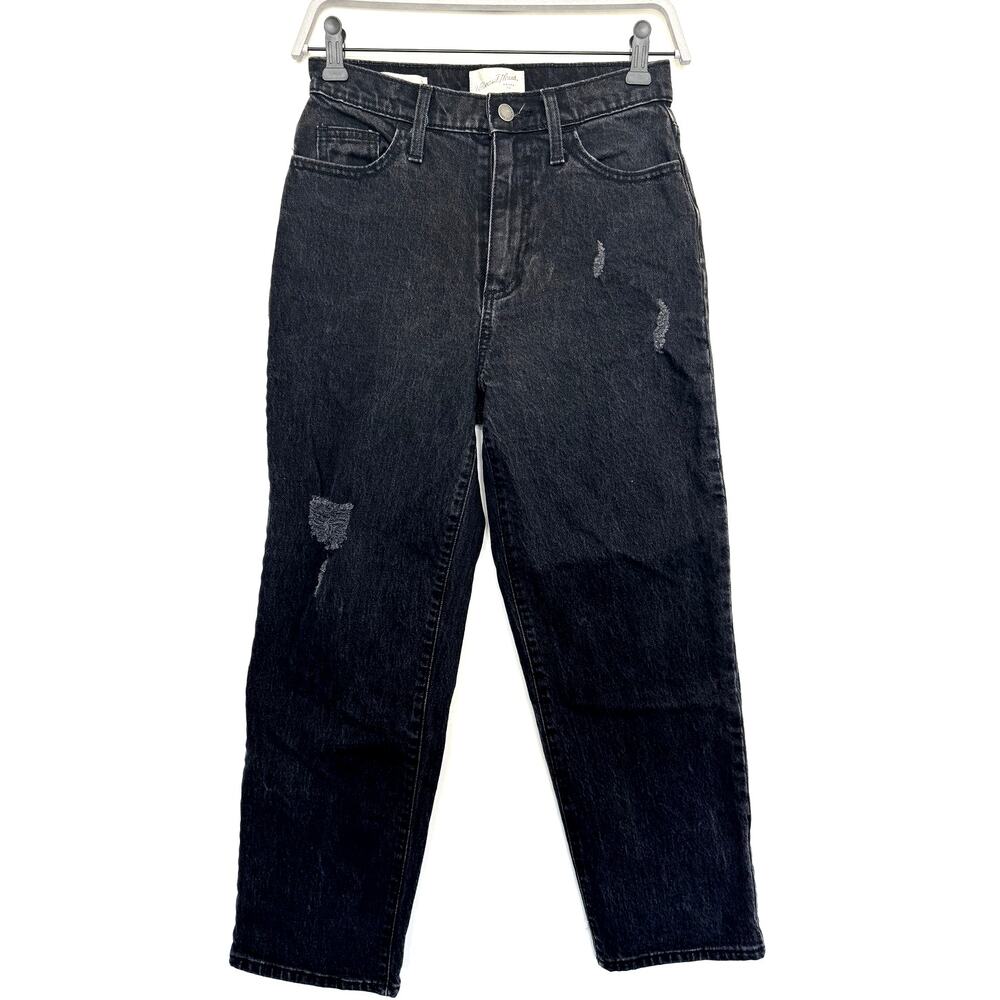 Universal Thread Goods Co. Vintage Straight Crop Distressed Black Women's Jeans